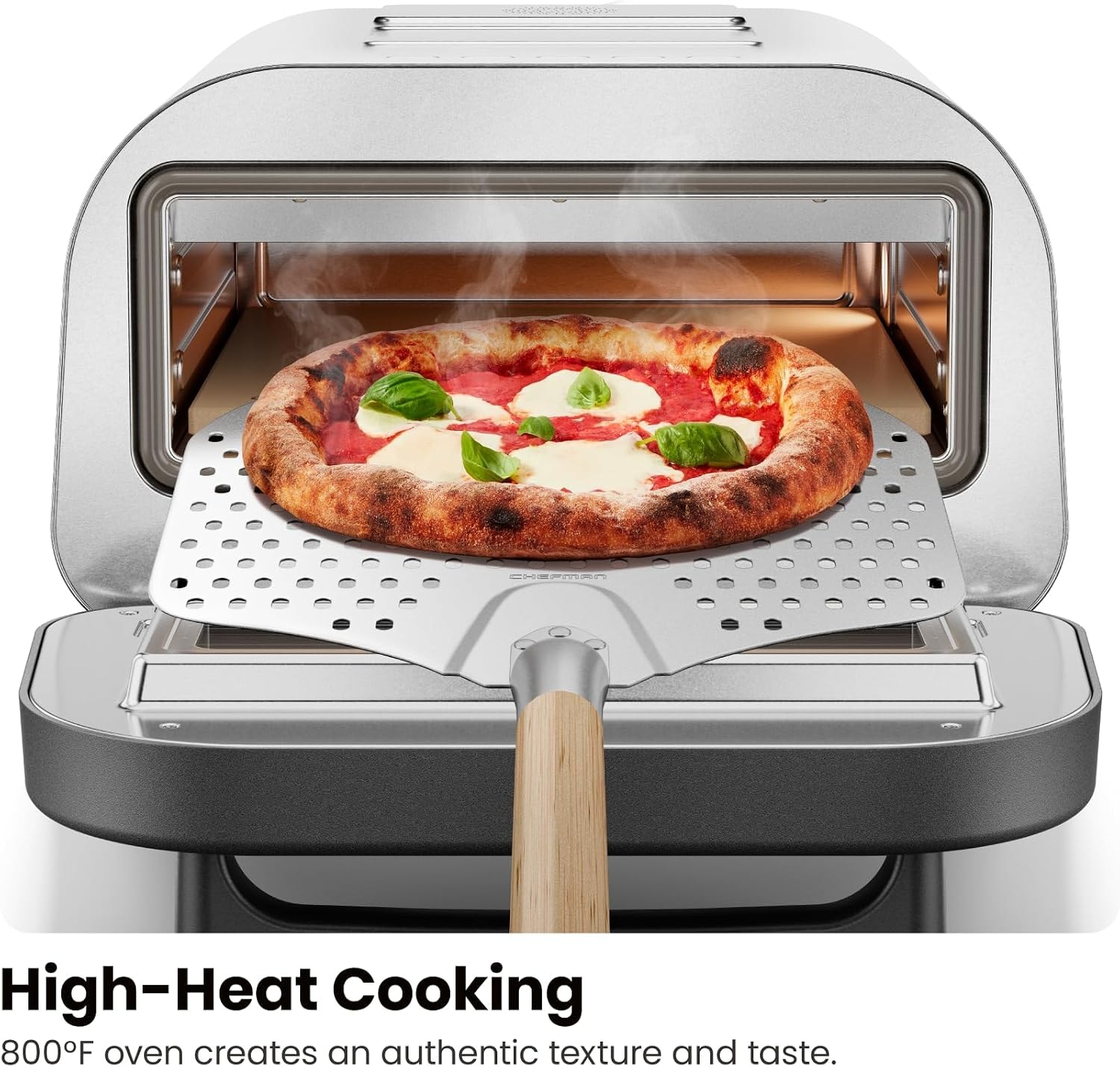 Chefman Home Slice Indoor Electric Pizza Oven – 12 cubic inches – Stainless Steel – Countertop Pizza Ovens