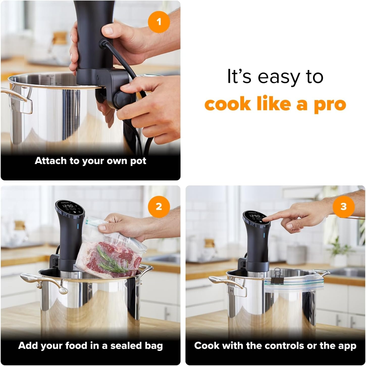 MEAT! Sous Vide Cooker 10 – 16 liters – Silver – Sous Vide Machines