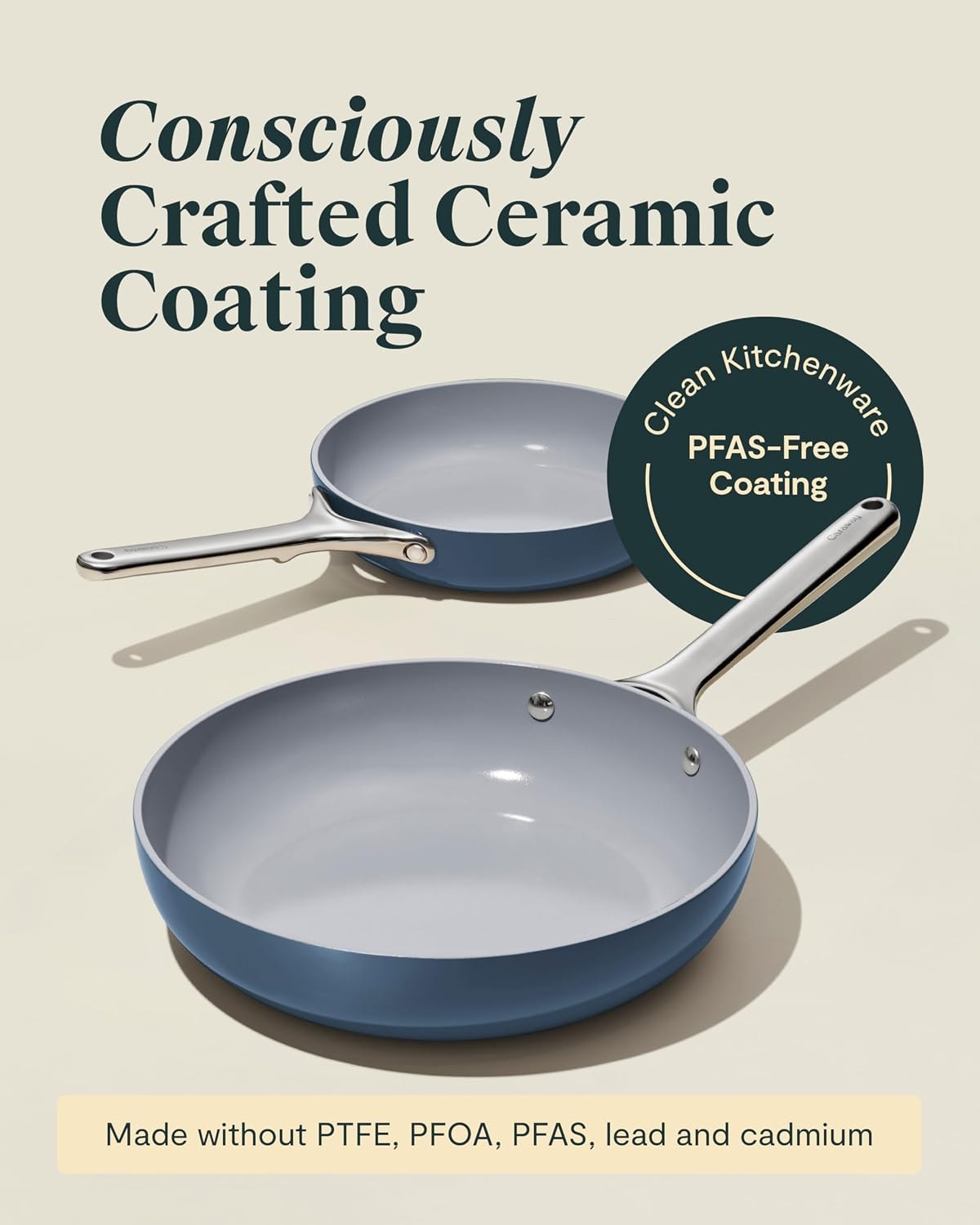 Caraway Nonstick Ceramic Mini Fry Pan (1.05 qt, 8") - Non Toxic, PTFE  – 1.05 quarts – Sage – Skillets