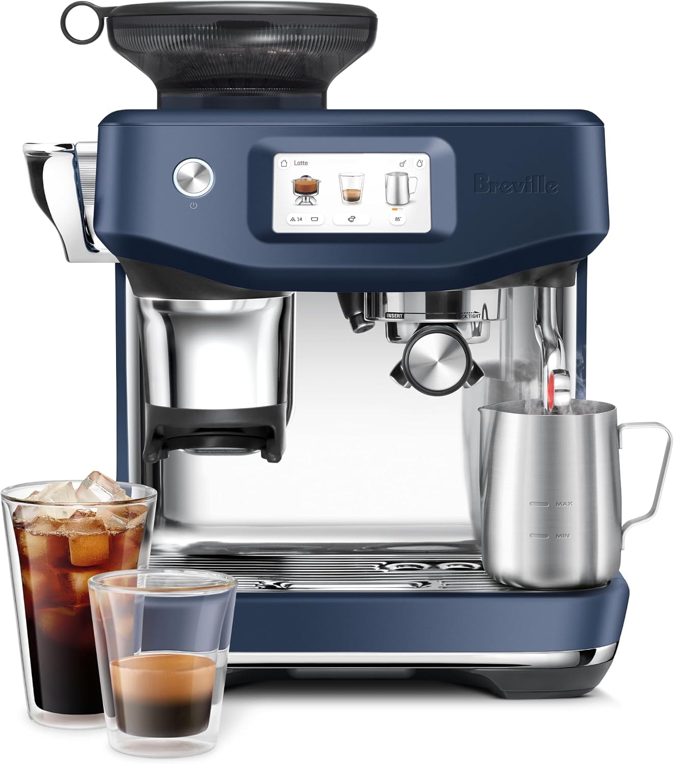 Breville Barista Express Impress - Damson Blue Besdblbna – Semi-Automatic Espresso Machines