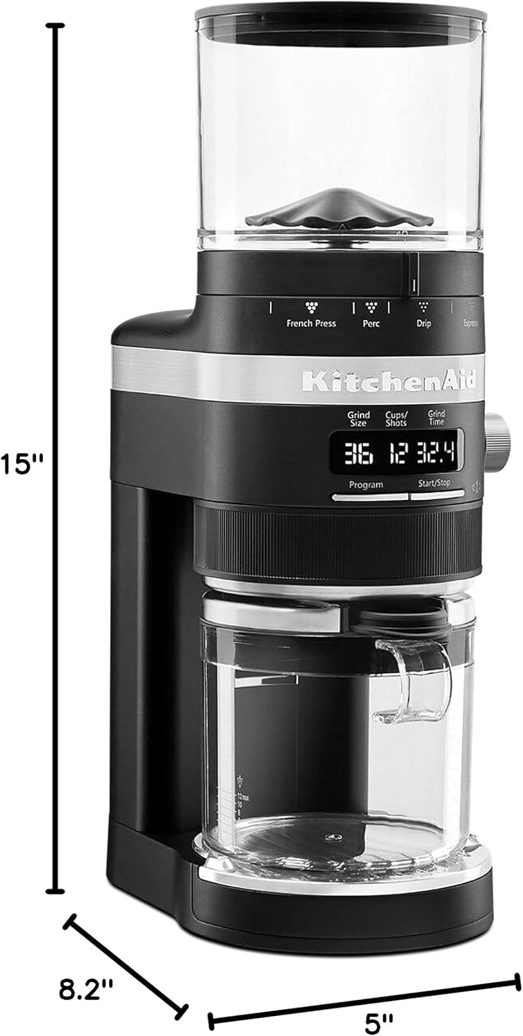 KitchenAid Burr Coffee Grinder – Matte Black – Electric Burr Grinders