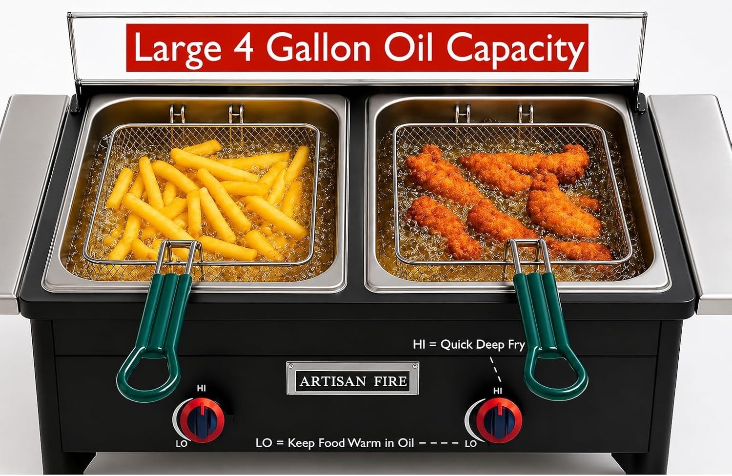 Bioexcel Two-Tank Deep Fryer – Stainless Steel – Fryers