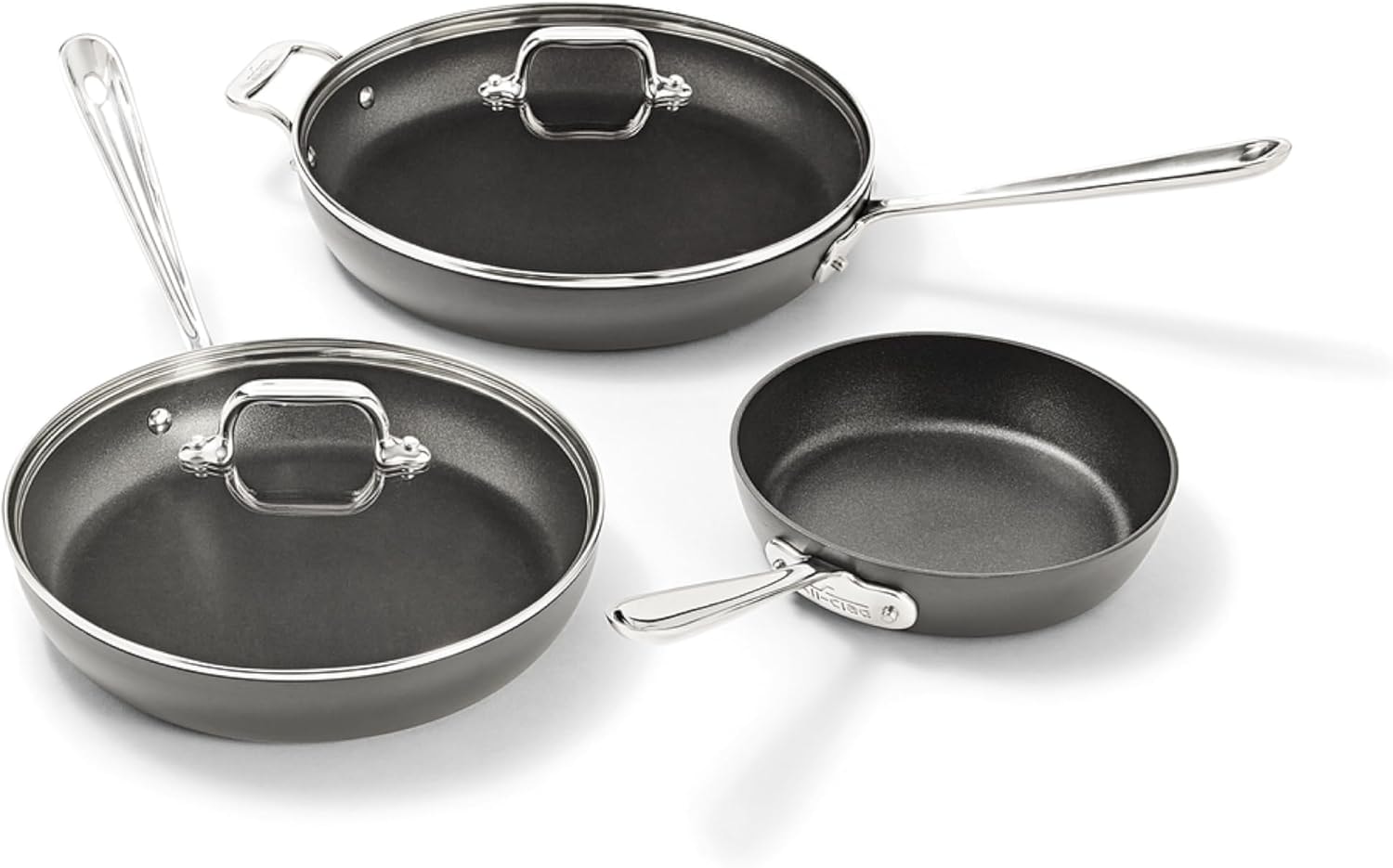 All-Clad HA1 Hard Anodized Nonstick Fry Pan Set – Black – Cookware Sets