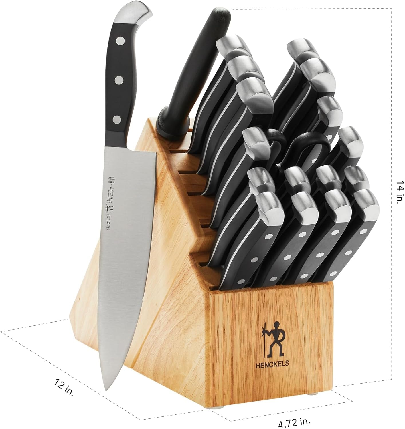 HENCKELS Statement 20-Piece Knife Block Set – Natural – Knife Block Sets