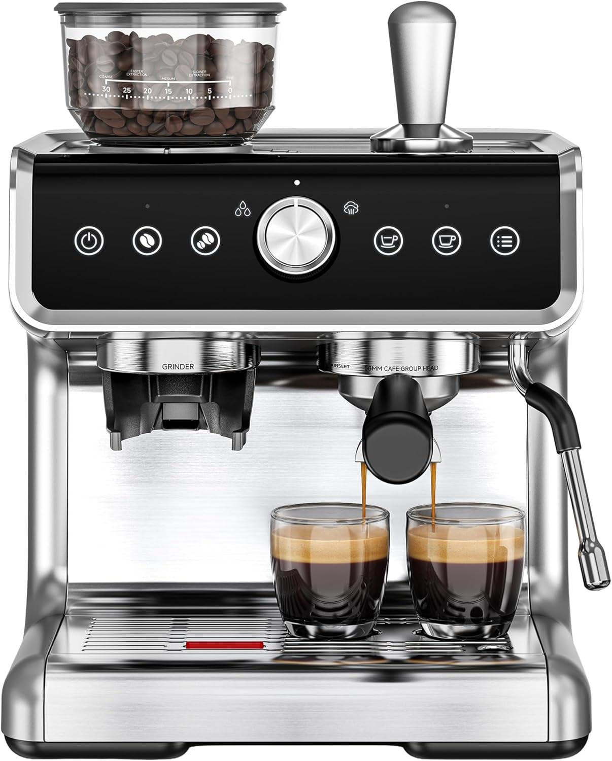 Thyme & Table Barista Grade Espresso Machine – 2.8 liters – Silver – Semi-Automatic Espresso Machines