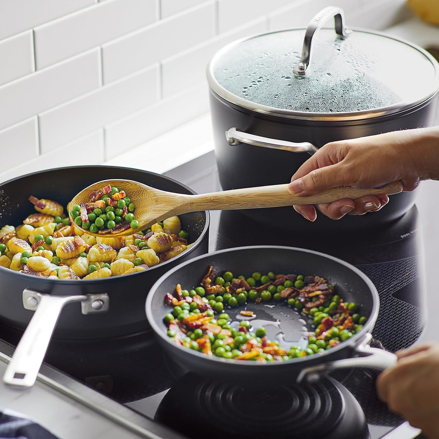 KitchenAid 10-Piece Induction Cookware Set – 6 liters – Matte Black – Cookware Sets