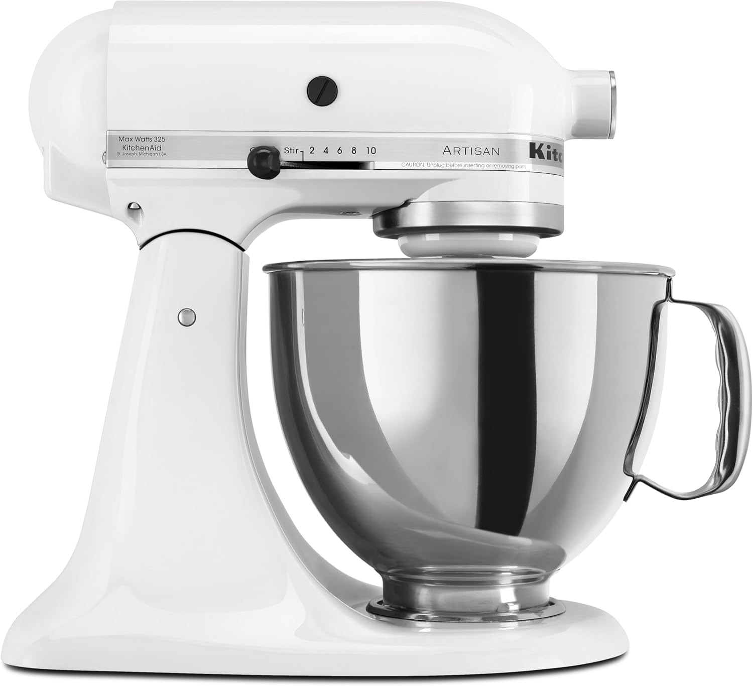 KitchenAid Artisan Series 5 Quart Tilt-Head Stand Mixer in White, KSM1 – 5 quarts – Stand Mixers