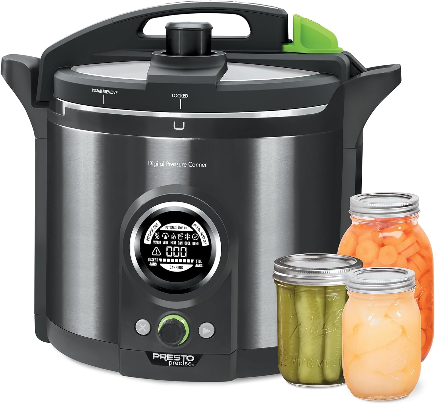 Presto 12 Quart Digital Pressure Canner – 12 quarts – Black Stainless – Containers