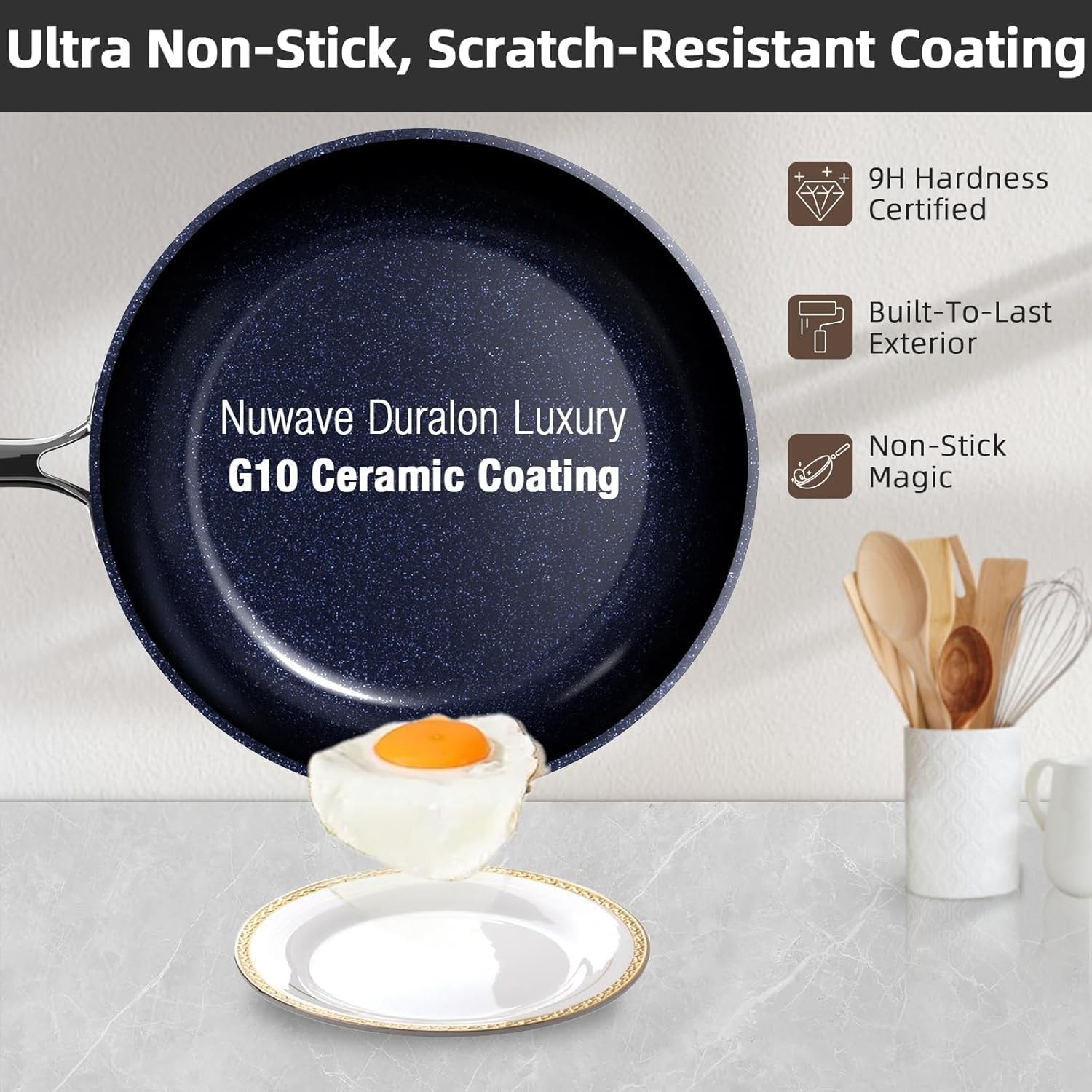 Nuwave Lux Pots and Pans Set – Multiple – Blueberry – Cookware Sets
