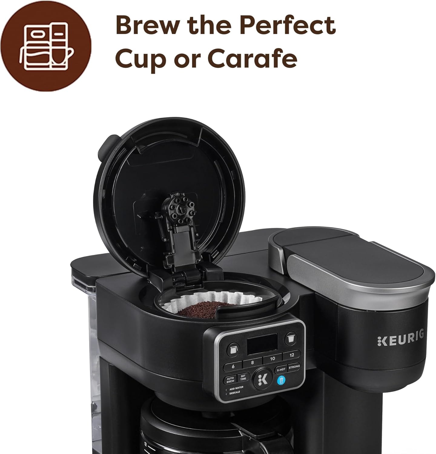 K-Duo Hot & Iced Single Serve & Carafe Coffee Maker Gen 2 – Black – Single-Serve Brewers