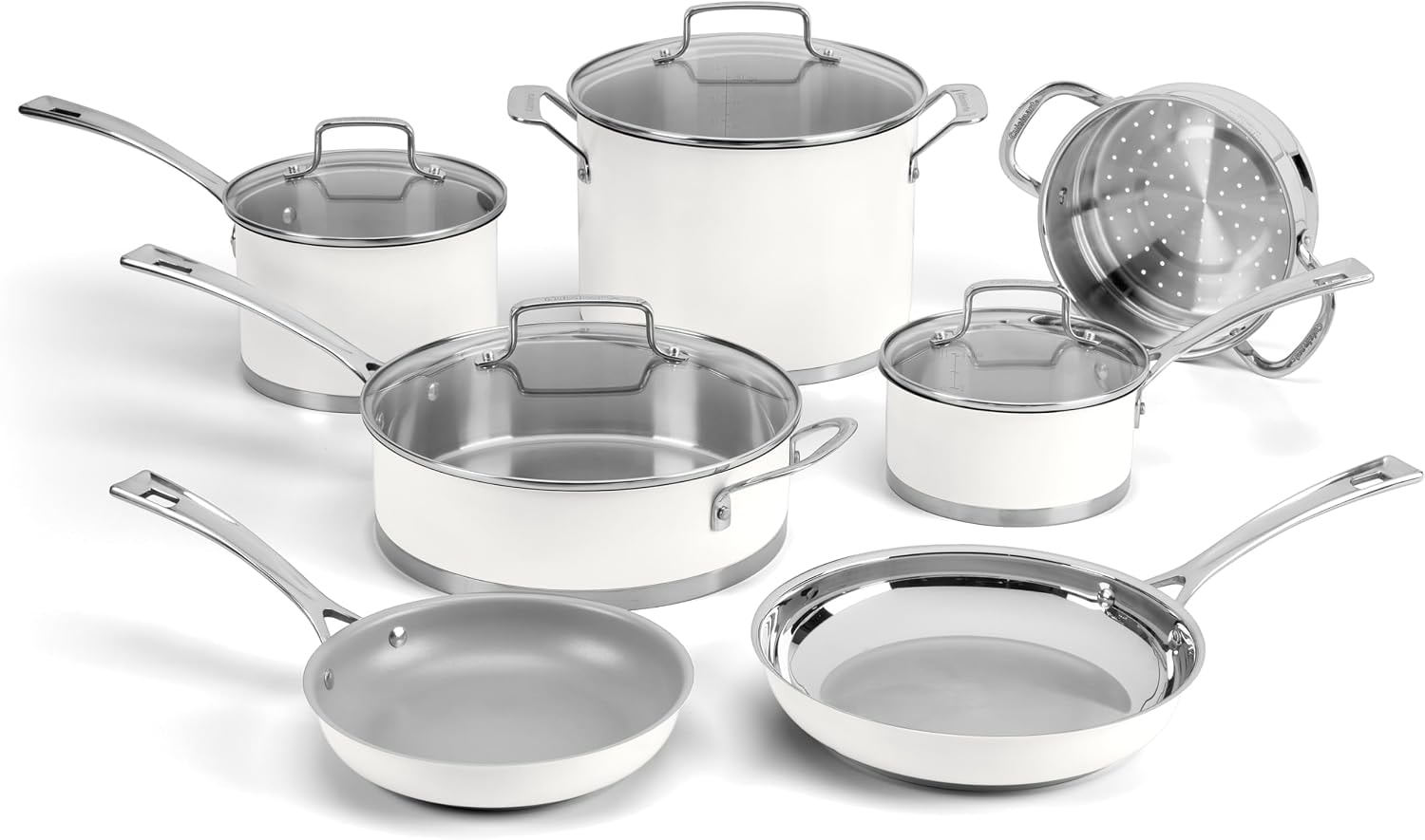 Cuisinart 11-Piece Matte White Cookware Set – Cookware Sets