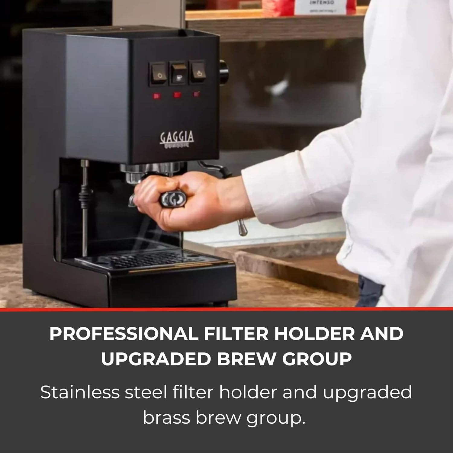 Gaggia Classic Evo Pro Espresso Machine – 2.1 liters – Thunder Black – Semi-Automatic Espresso Machines