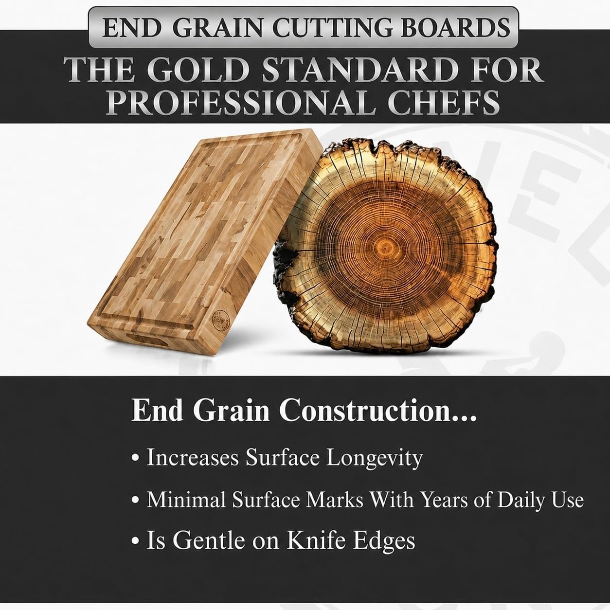 Maple End Grain Cutting Board - The Belmont by Deer Park Woodwork 18"L – 17"L x 13"W – Cutting Boards
