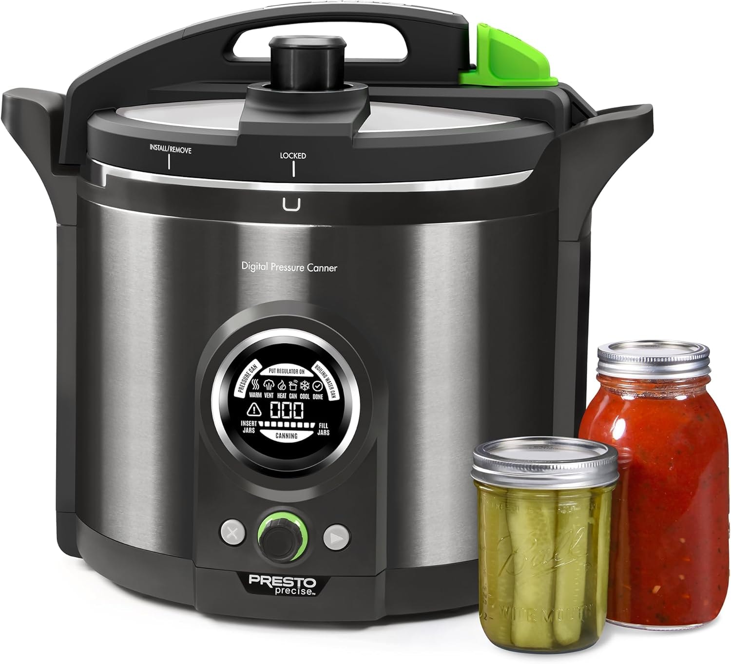 Presto 12 Quart Digital Pressure Canner – 12 quarts – Black Stainless – Containers