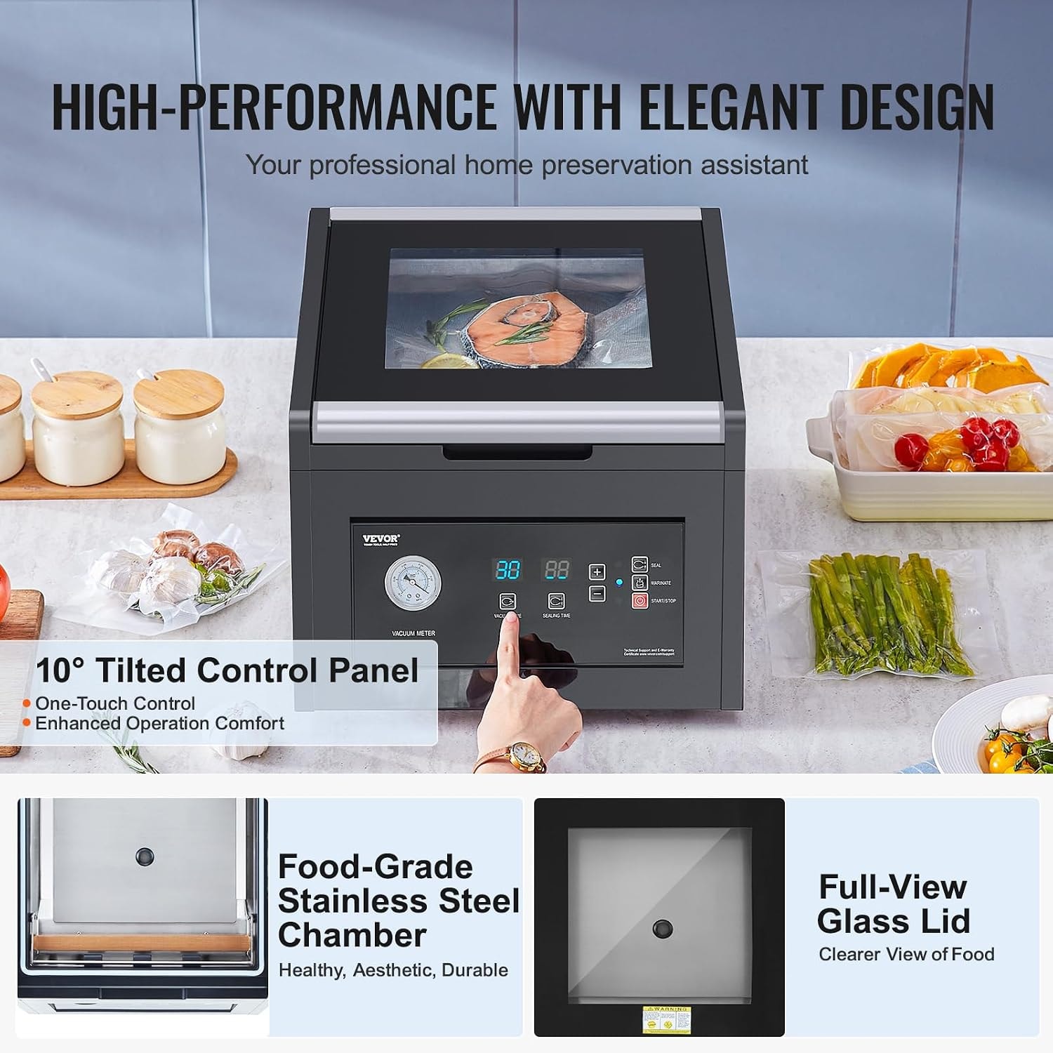 Vevor Chamber Vacuum Sealer, 380w Vacuum Pump Power, Sealing Bag Packi – Black – Vacuum Sealers