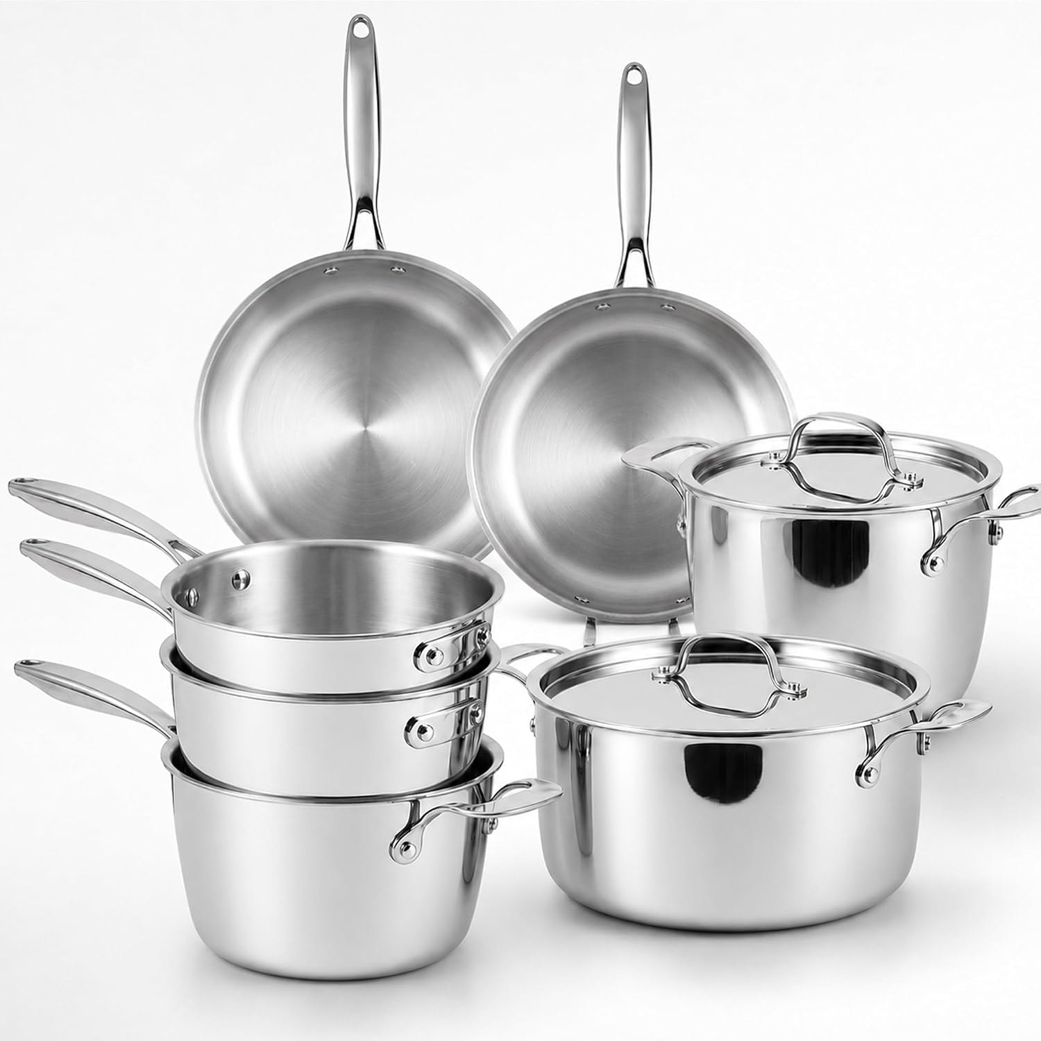 NuWave Pro-Smart 9-Piece Stainless Steel Cookware Set – Cookware Sets