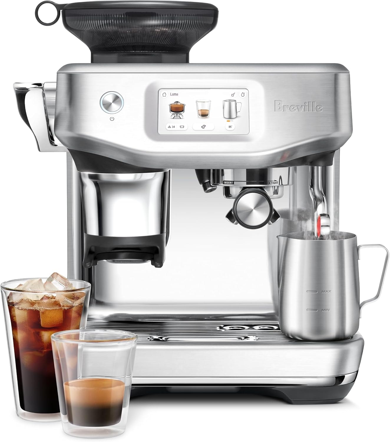 Breville Barista Touch Impress Espresso Machine – Brushed Stainless Steel – Semi-Automatic Espresso Machines