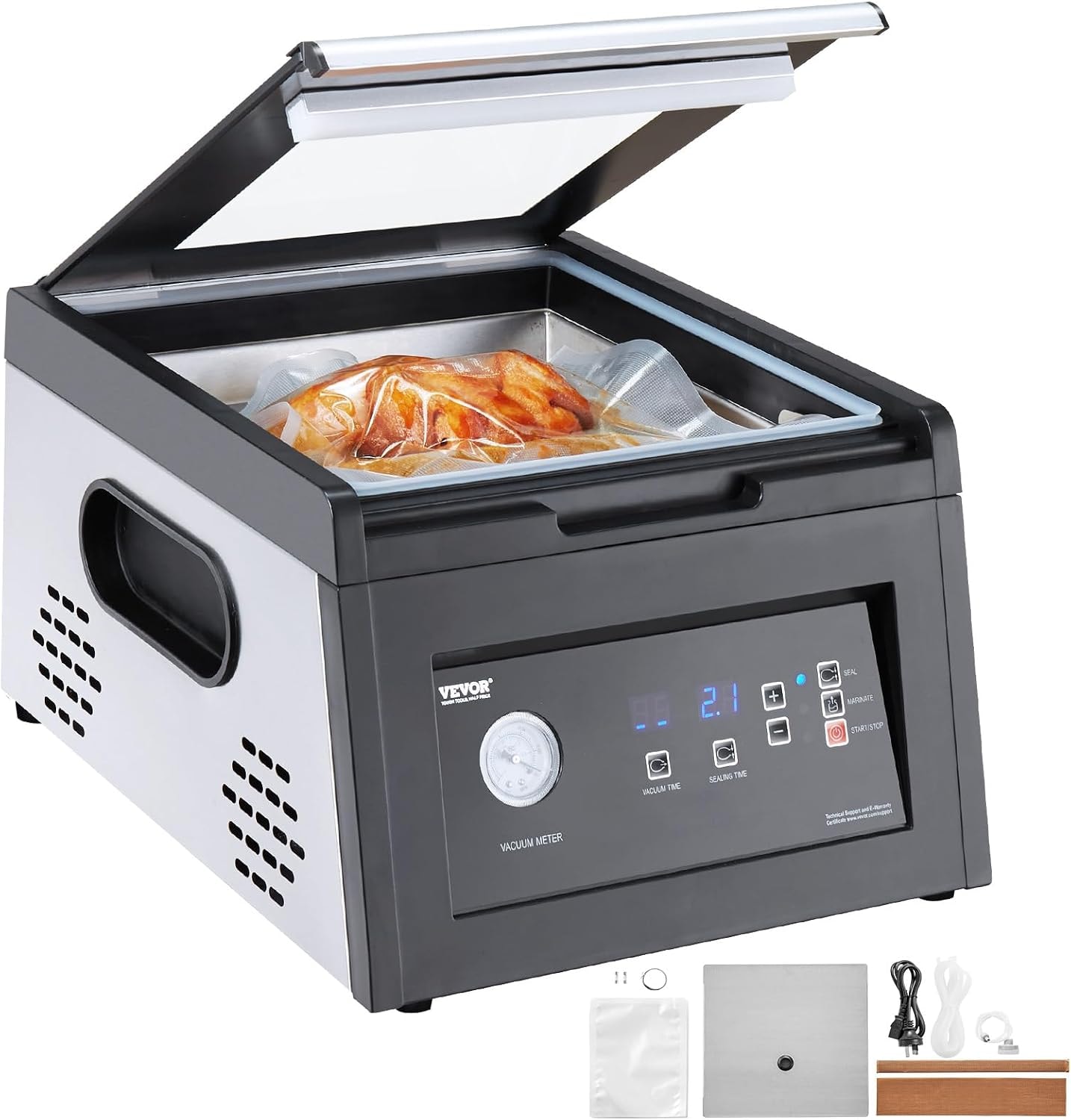 Vevor Chamber Vacuum Sealer, 380w Vacuum Pump Power, Sealing Bag Packi – Black – Vacuum Sealers