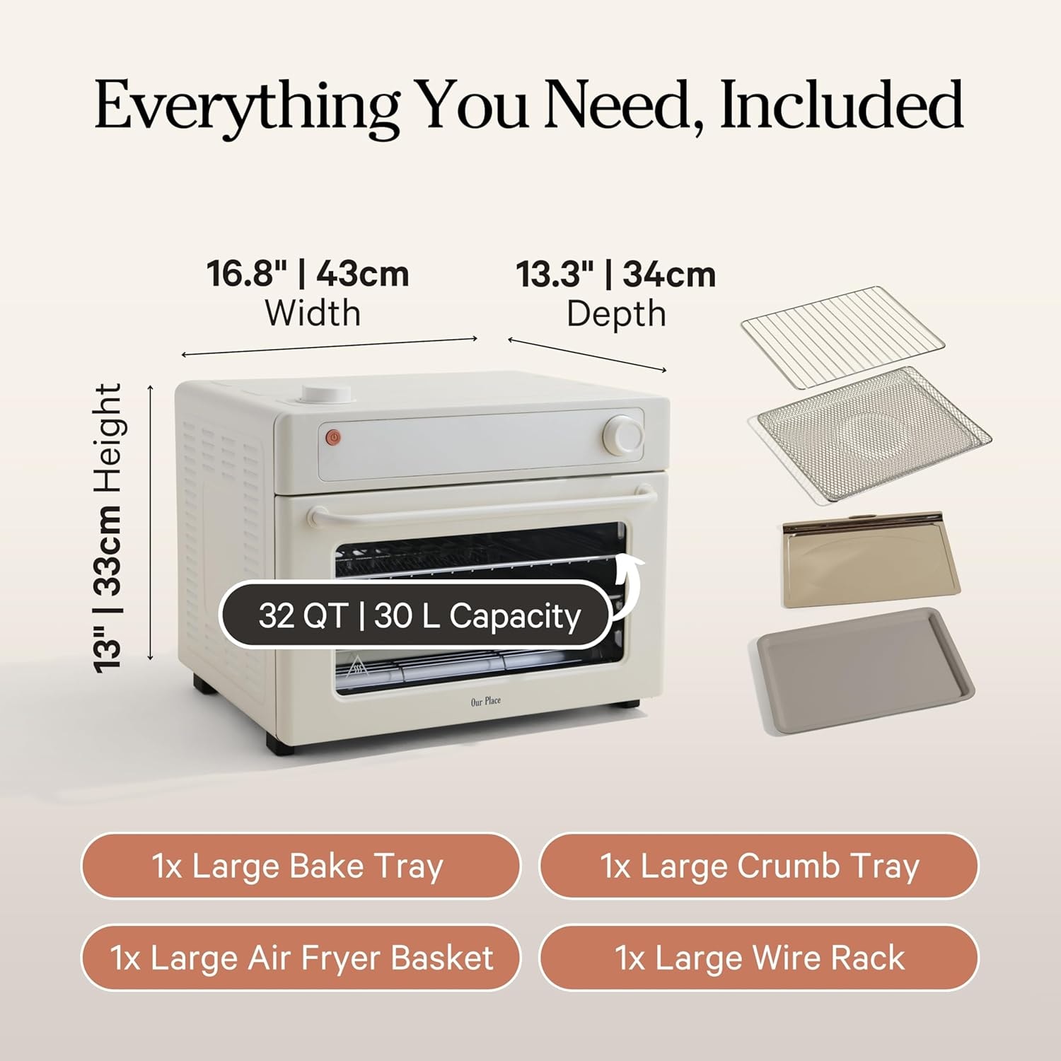 Our Place Wonder Oven Pro – 32 quarts – Cream – Toaster Ovens