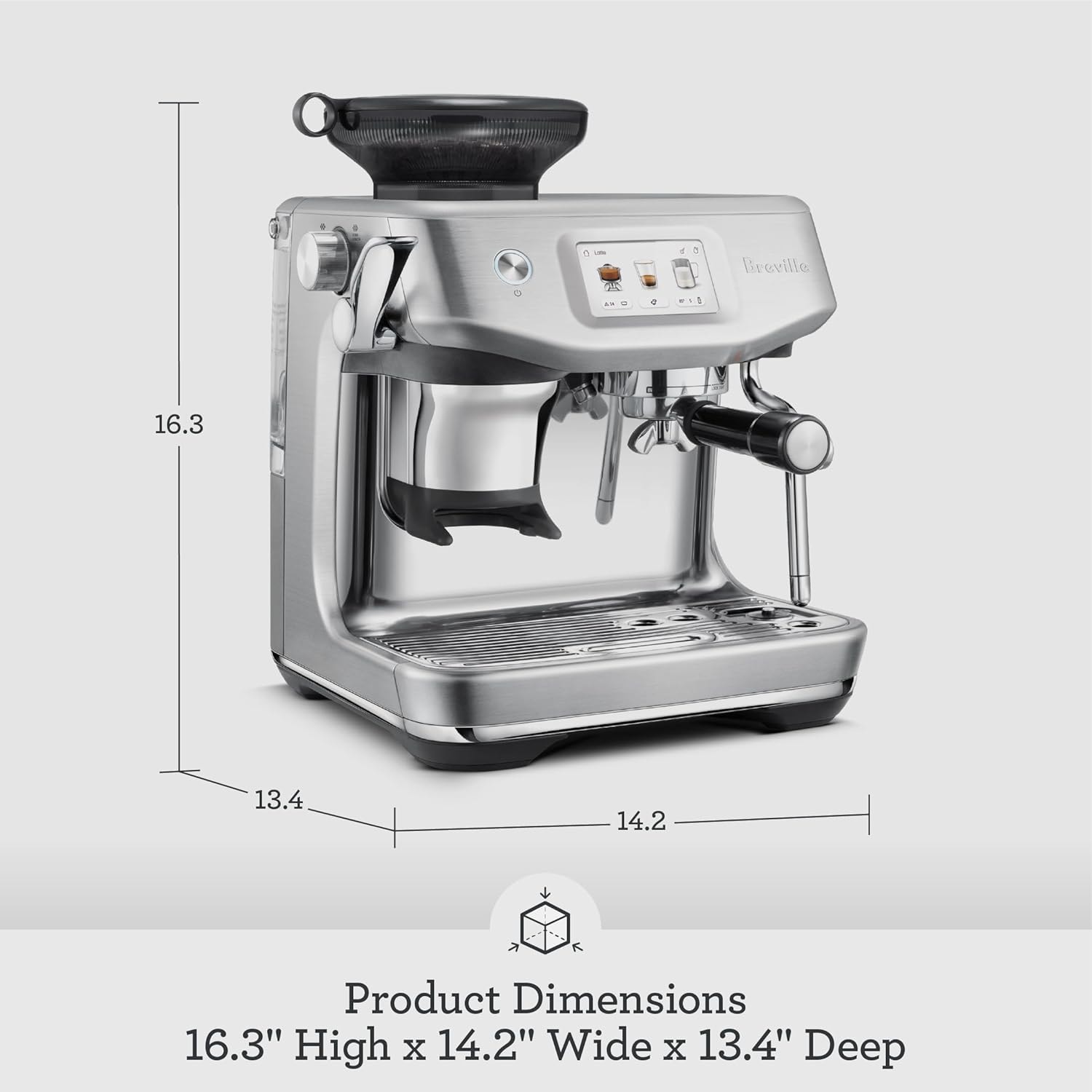 Breville Barista Touch Impress Espresso Machine – Brushed Stainless Steel – Semi-Automatic Espresso Machines