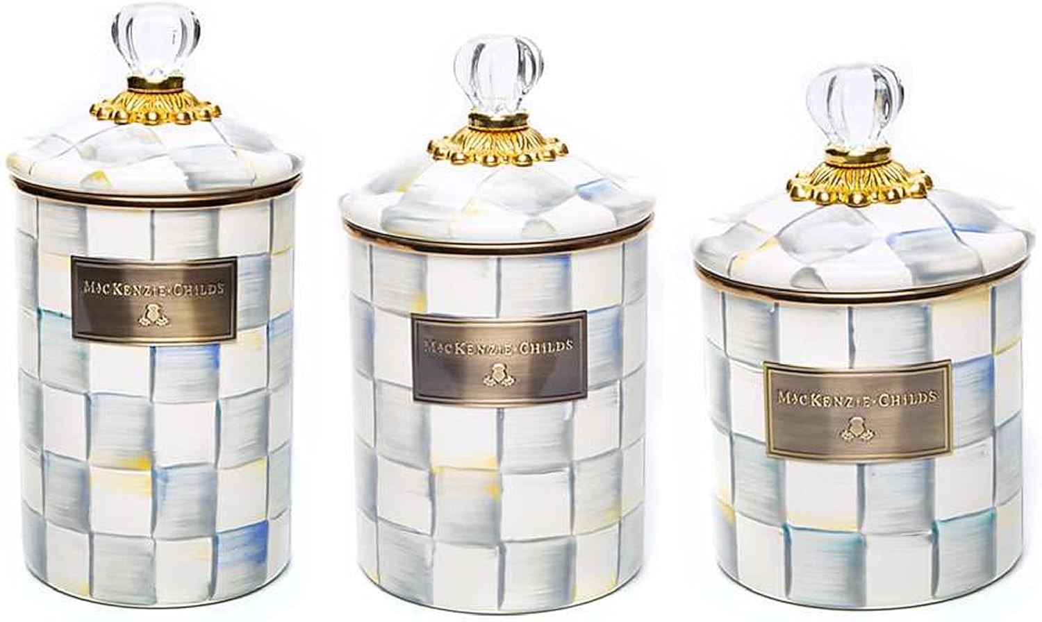 Check Canister MacKenzie-Childs – Sterling Check – Food Jars & Canisters