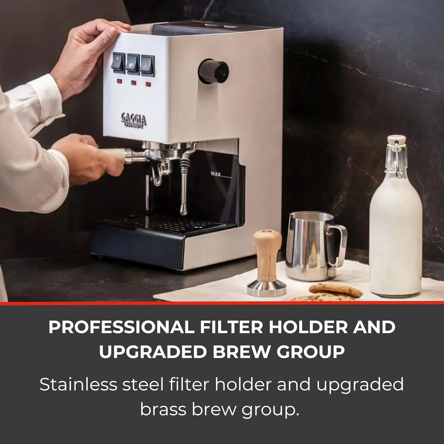 Gaggia Classic Evo Pro Espresso Machine RI9380/48 – 2.1 liters – Polar White – Semi-Automatic Espresso Machines