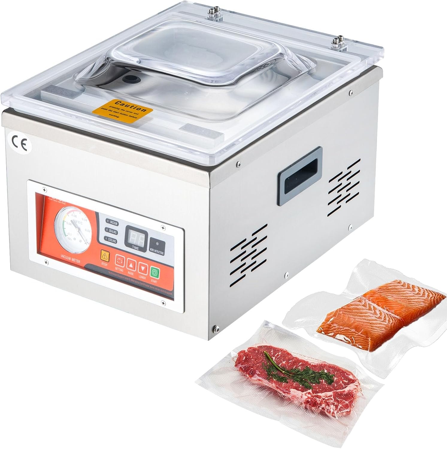 Chamber Vacuum Sealer, 260w Sealing Power, Vacuum Packing Machine for  – Silver – Vacuum Sealers
