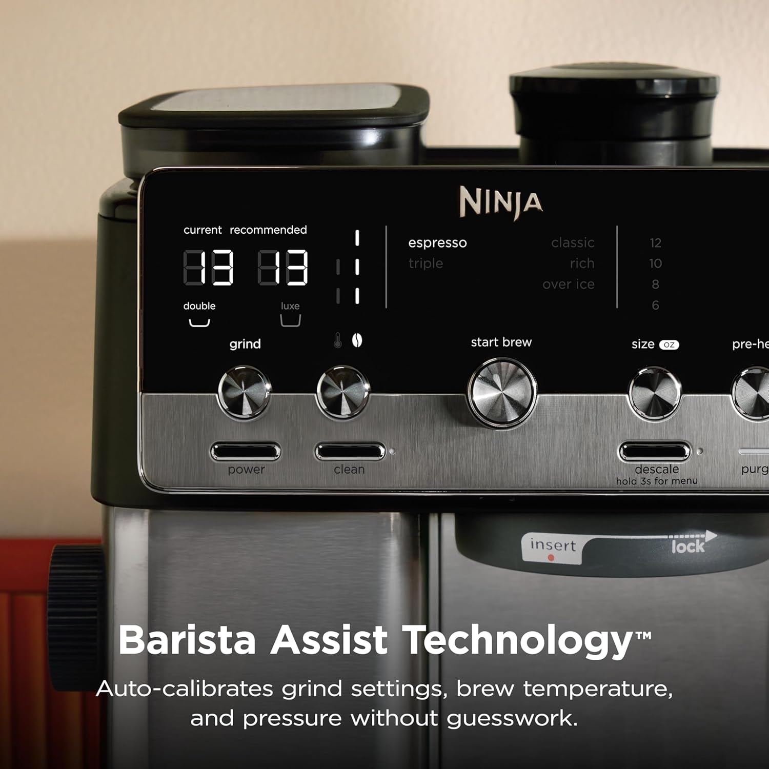 Ninja Luxe Café Mini Espresso Machine – Stainless Steel – Espresso Machine & Coffeemaker Combos