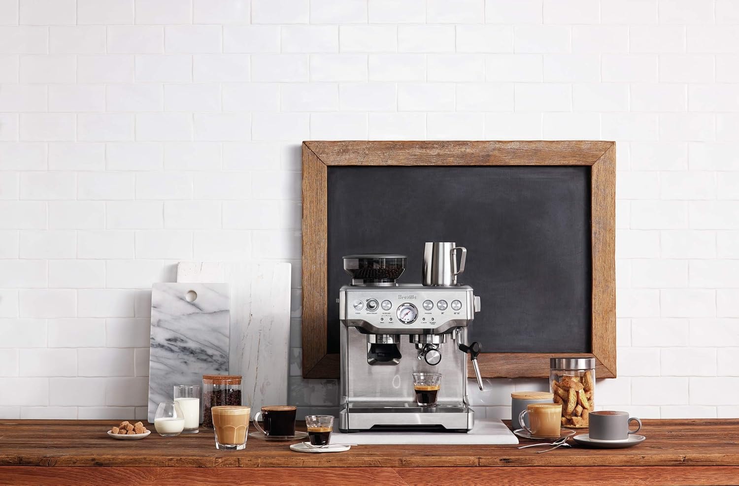 Breville Barista Express Manual Espresso Machine BES870A – 1 cups – Brushed Stainless Steel – Semi-Automatic Espresso Machines