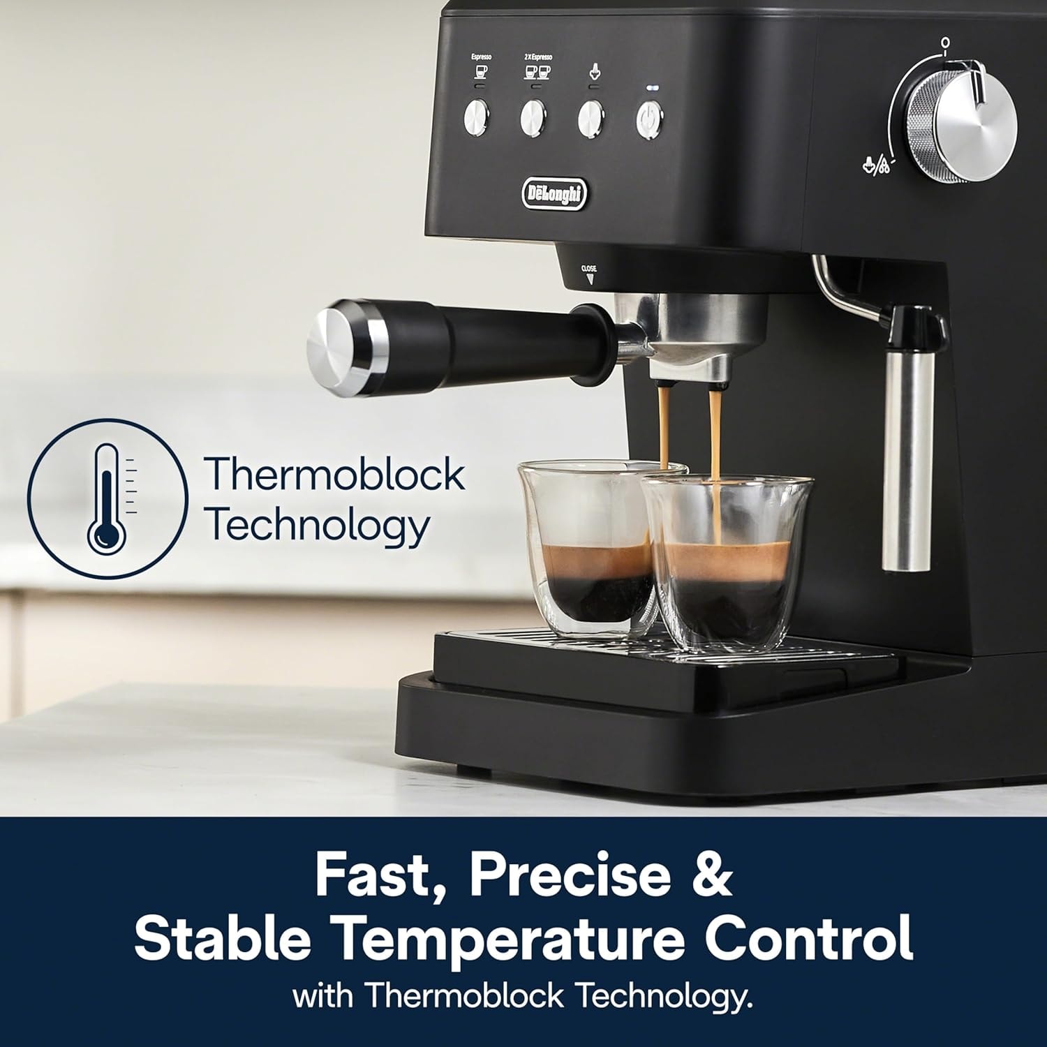 De'Longhi Classic Espresso Machine – Black – Semi-Automatic Espresso Machines