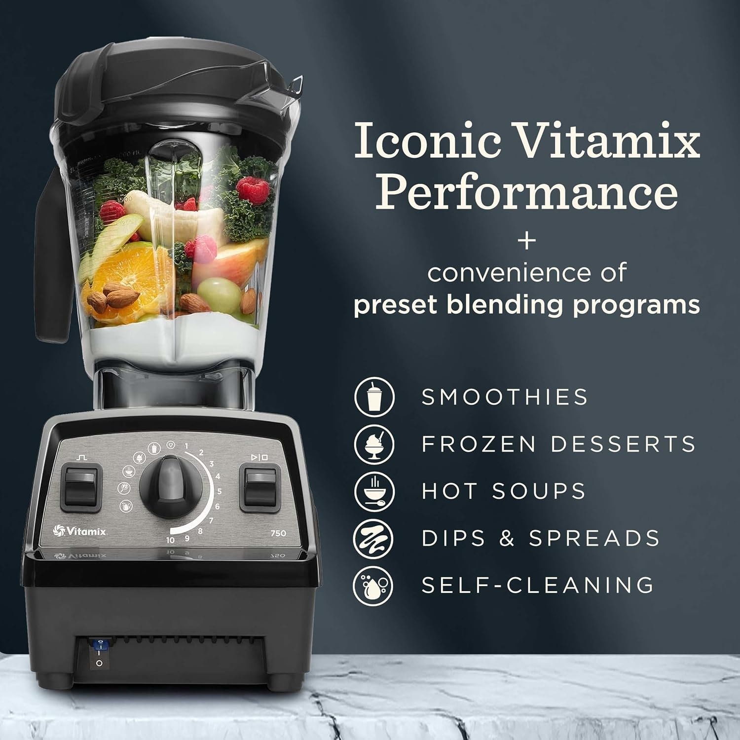Vitamix Professional Series 750 Blender – Black – Countertop Blenders