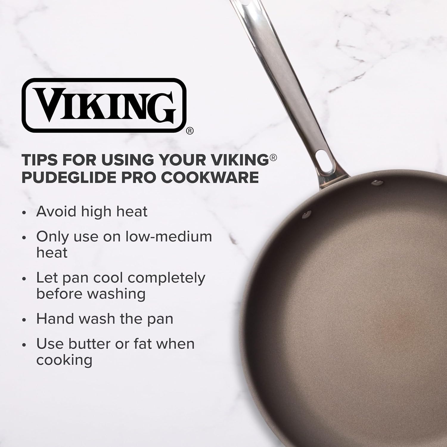 Viking Pure Glide Pro 3-Ply Nonstick Cookware Set – 8 inches – Silver – Cookware Sets