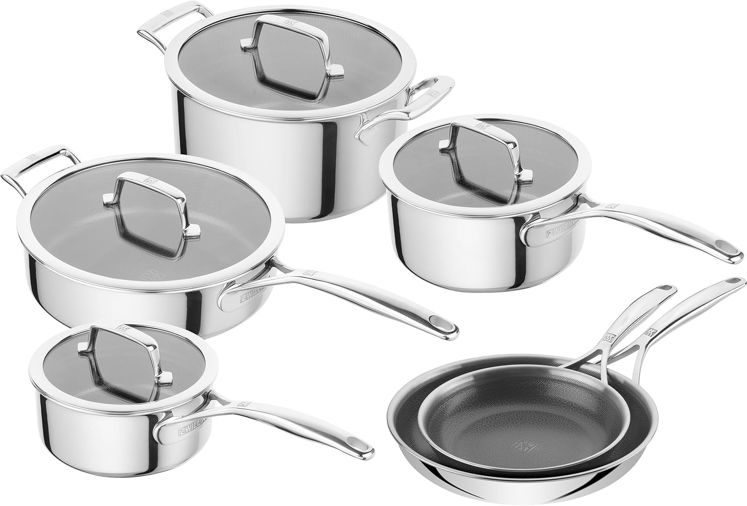 ZWILLING Peak 10-Piece Dual Performance Cookware Set – Stainless Steel – Cookware Sets