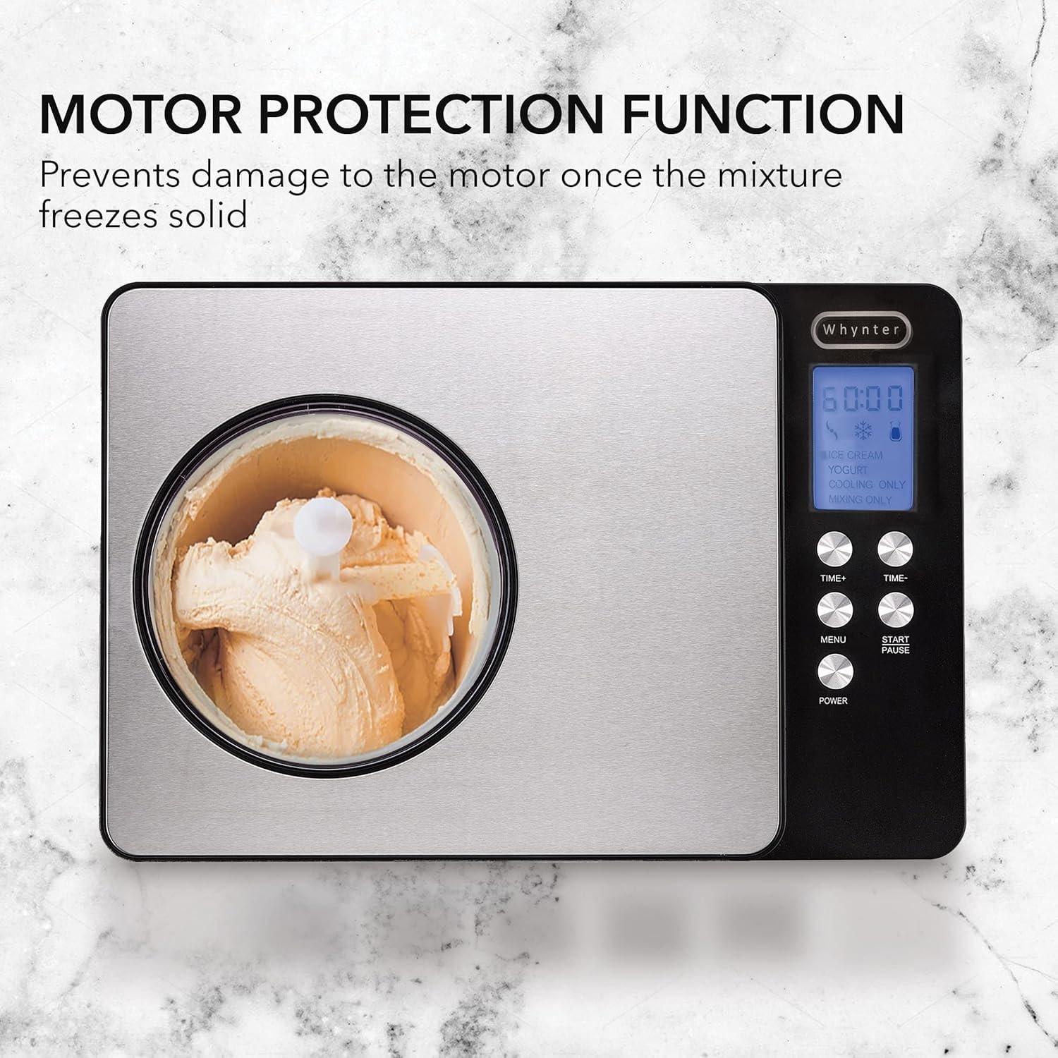 Watnature Automatic Ice Cream Maker VGJ0Z4FOS34E – 2 quarts – Stainless Steel – Ice Cream Machines