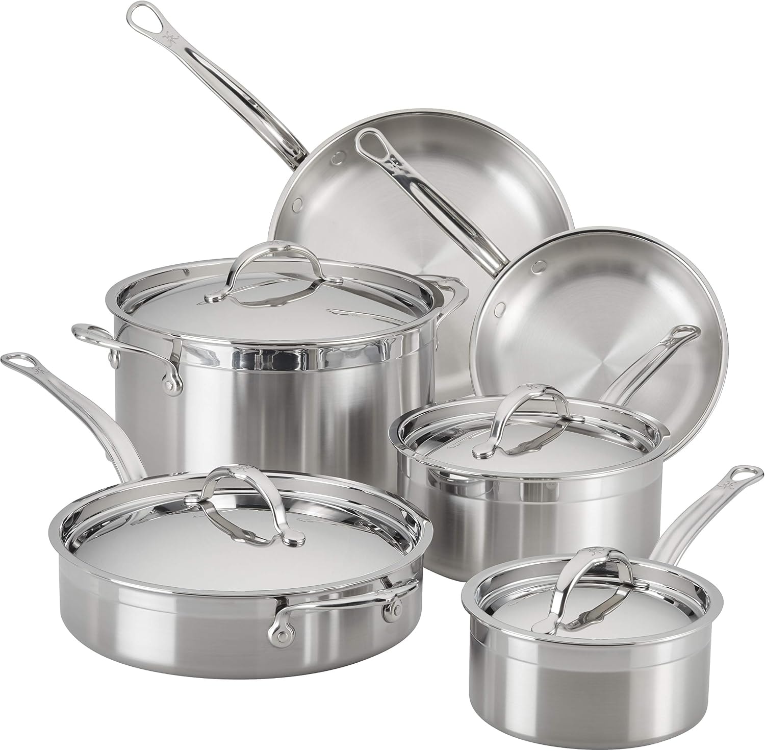 Hestan ProBond Forged Professional Clad Stainless-Steel 10-Piece Cookw – Stainless Steel – Cookware Sets