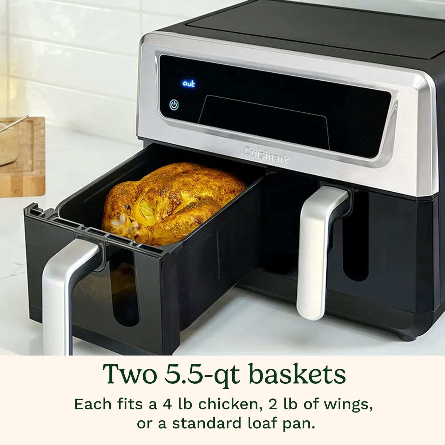 Cuisinart 9 Qt. Basket Air Fryer – 11 quarts – Black & Stainless – Air Fryers