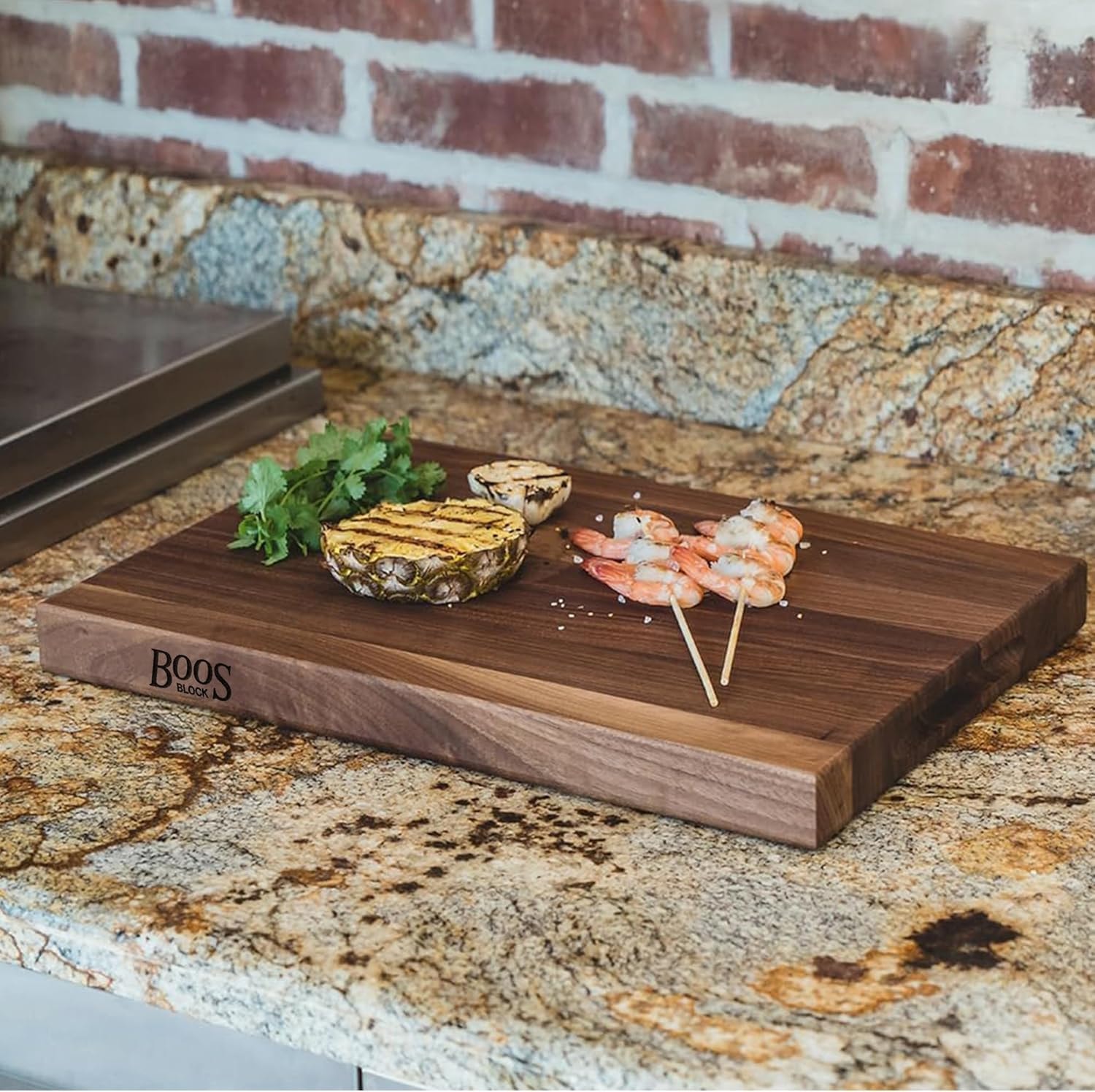 Rustic Walnut Edge Grain Butcher Block Cutting Board – 18"L x 12"W – Cutting Boards