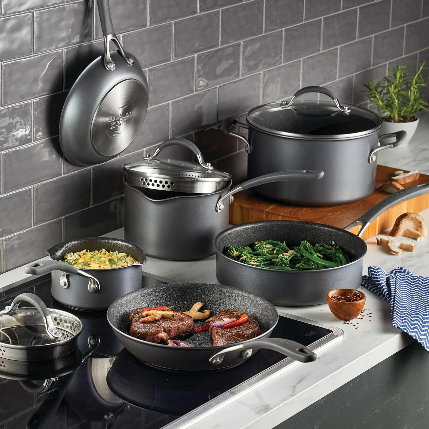 Circulon A1 ScratchDefense Nonstick Cookware Set – Graphite – Cookware Sets