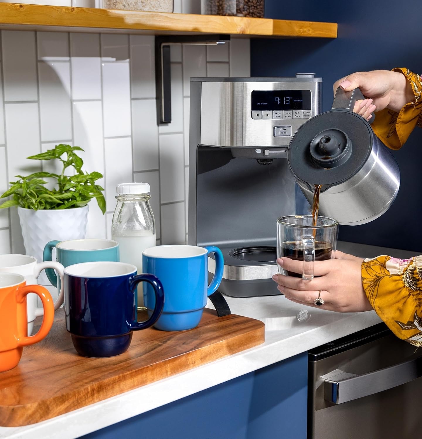 4 Cup Drip Coffee Maker With Timer And Thermal Carafe Stainless Steel  – Coffee Machines