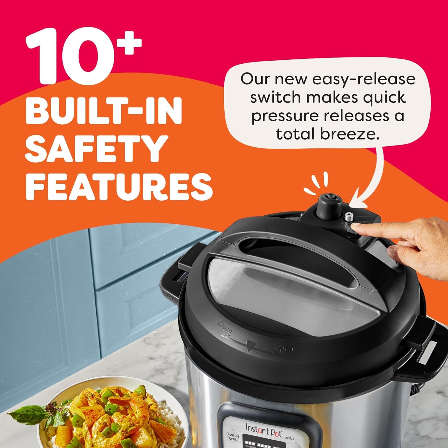 Instant Pot Duo Plus 9-in-1 Multi-Use Pressure Cooker – 6 quarts – Stainless Plus – Electric Pressure Cookers