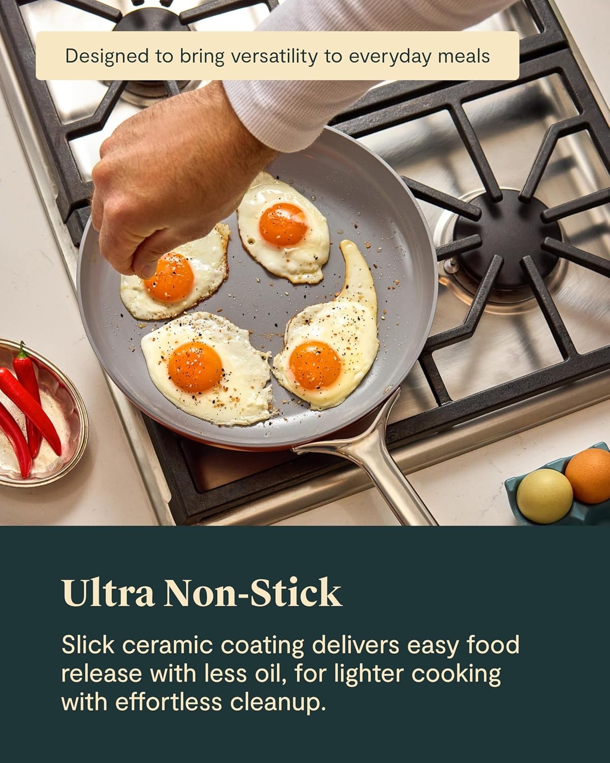 Caraway Nonstick Ceramic Frying Pan (2.7 qt, 10.5") - Non Toxic, PTFE  – 2.7 quarts – Black – Skillets