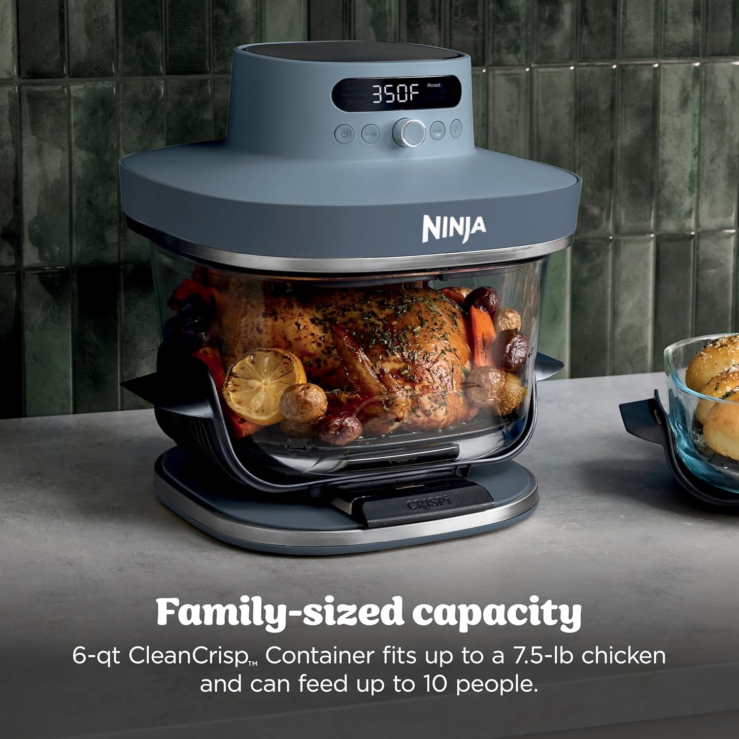 Ninja Crispi Pro 6-in-1 Countertop Glass Air Fryer – 6 quarts – Cyberspace – Air Fryers