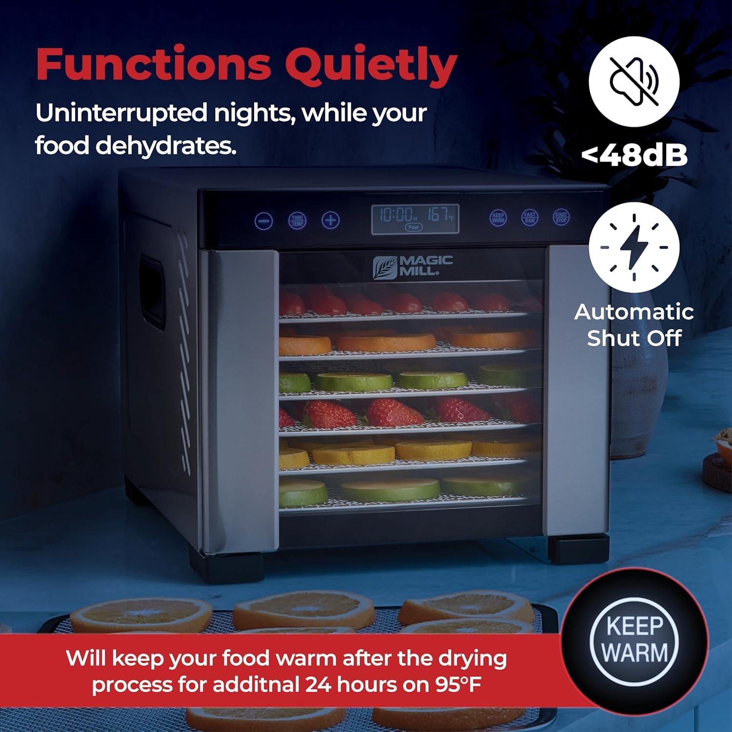 Magic Mill Pro Food Dehydrator Machine – Stainless Steel – Dehydrators