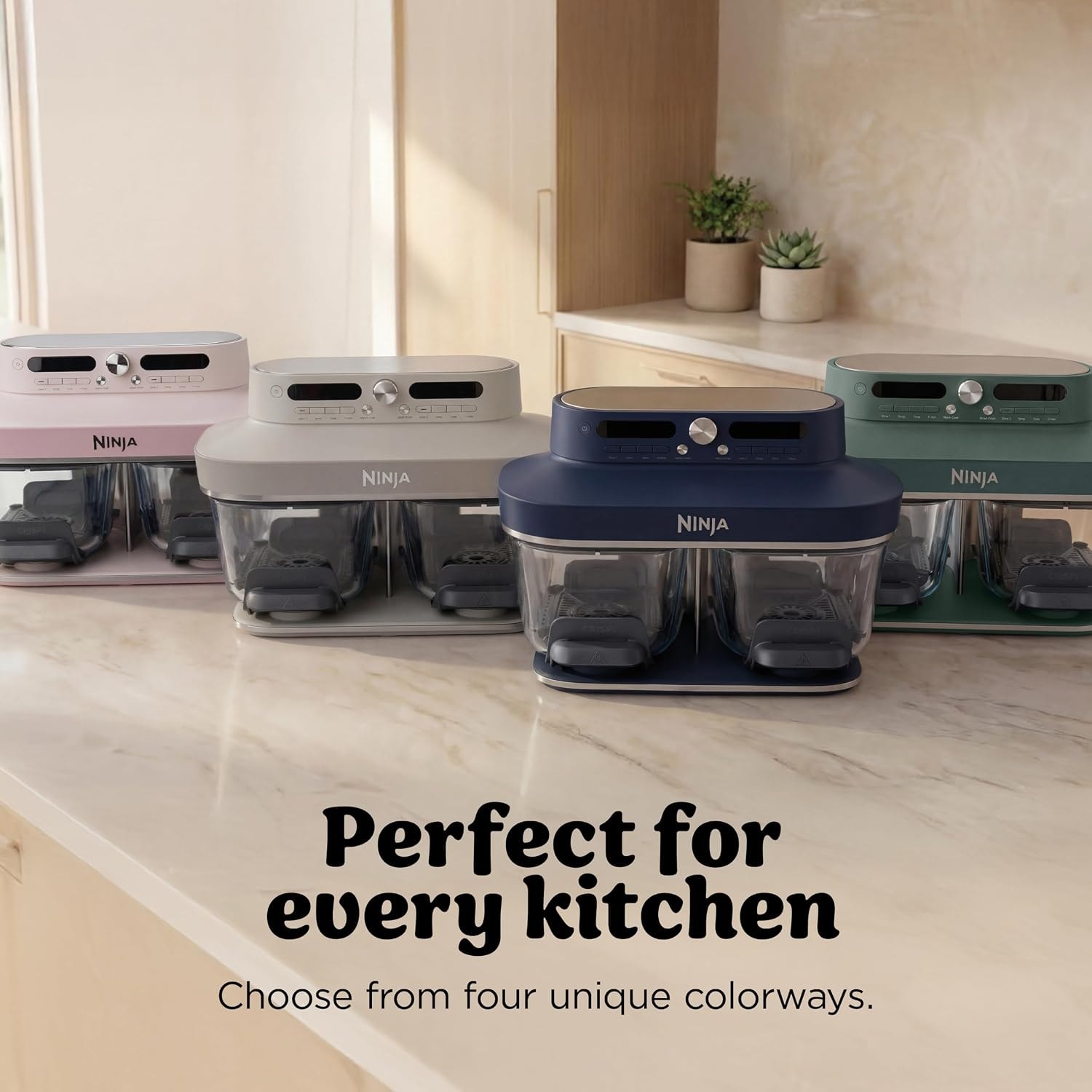 Ninja Crispi DualZone Glass Countertop Air Fryer – 8 quarts – Vista Green – Air Fryers