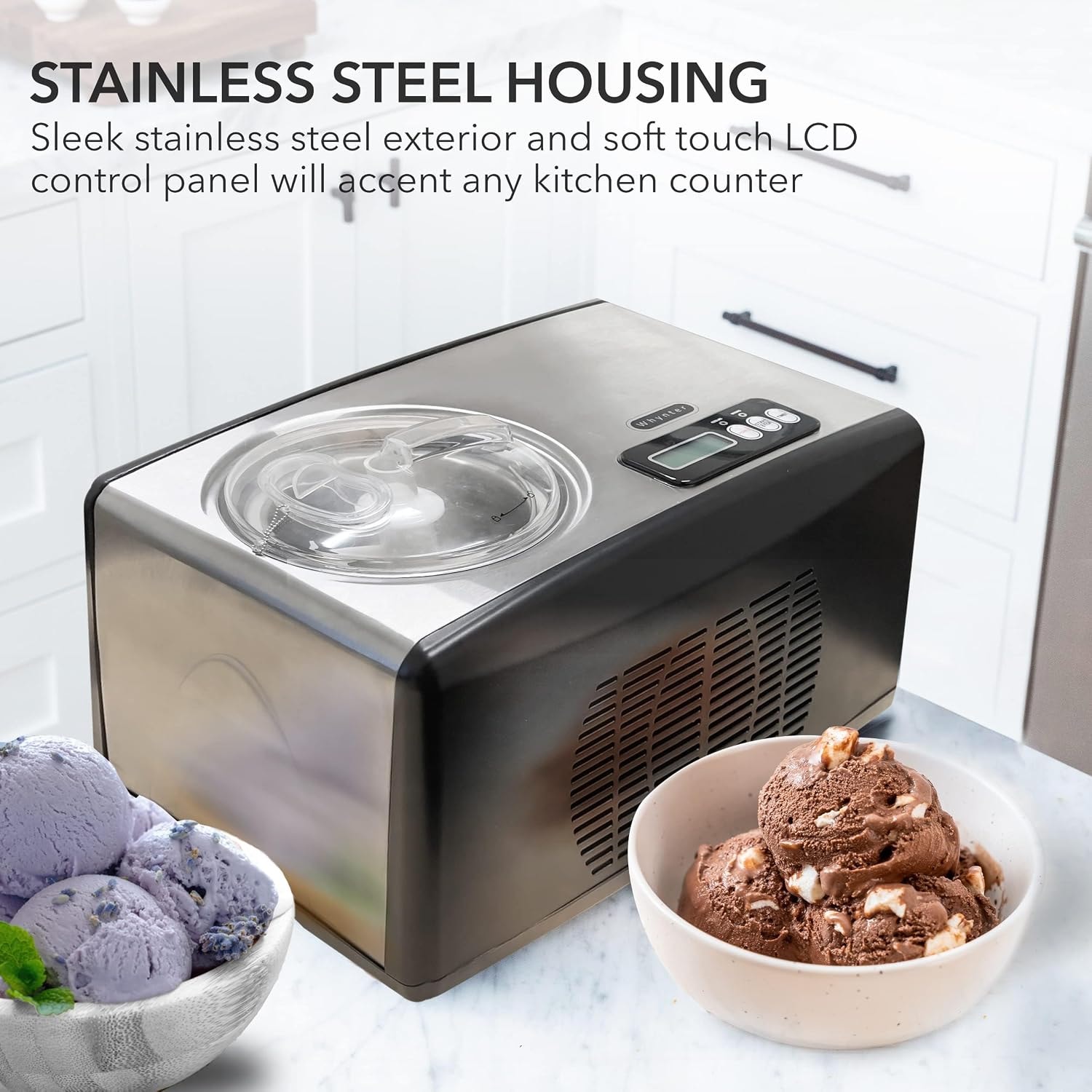 Whynter ICM-15LS Ice Cream Maker – 1.6 quarts – Stainless Steel – Ice Cream Machines