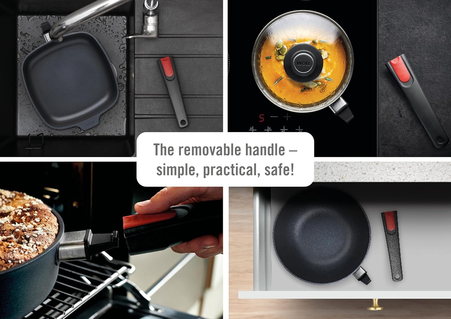 Woll Diamond Lite Induction Saute Pan – 3.5 liters – Black – Skillets