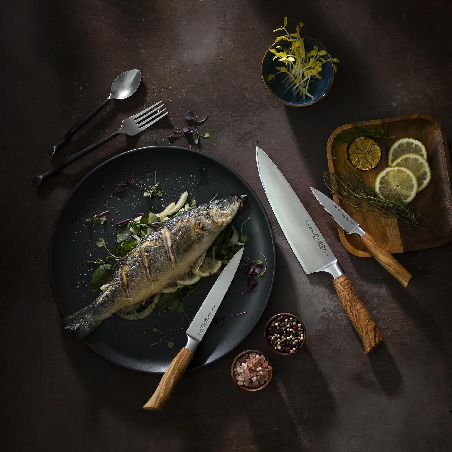 Messermeister Elite Stealth Chef Knife – 8" – Brown – Chef's Knives