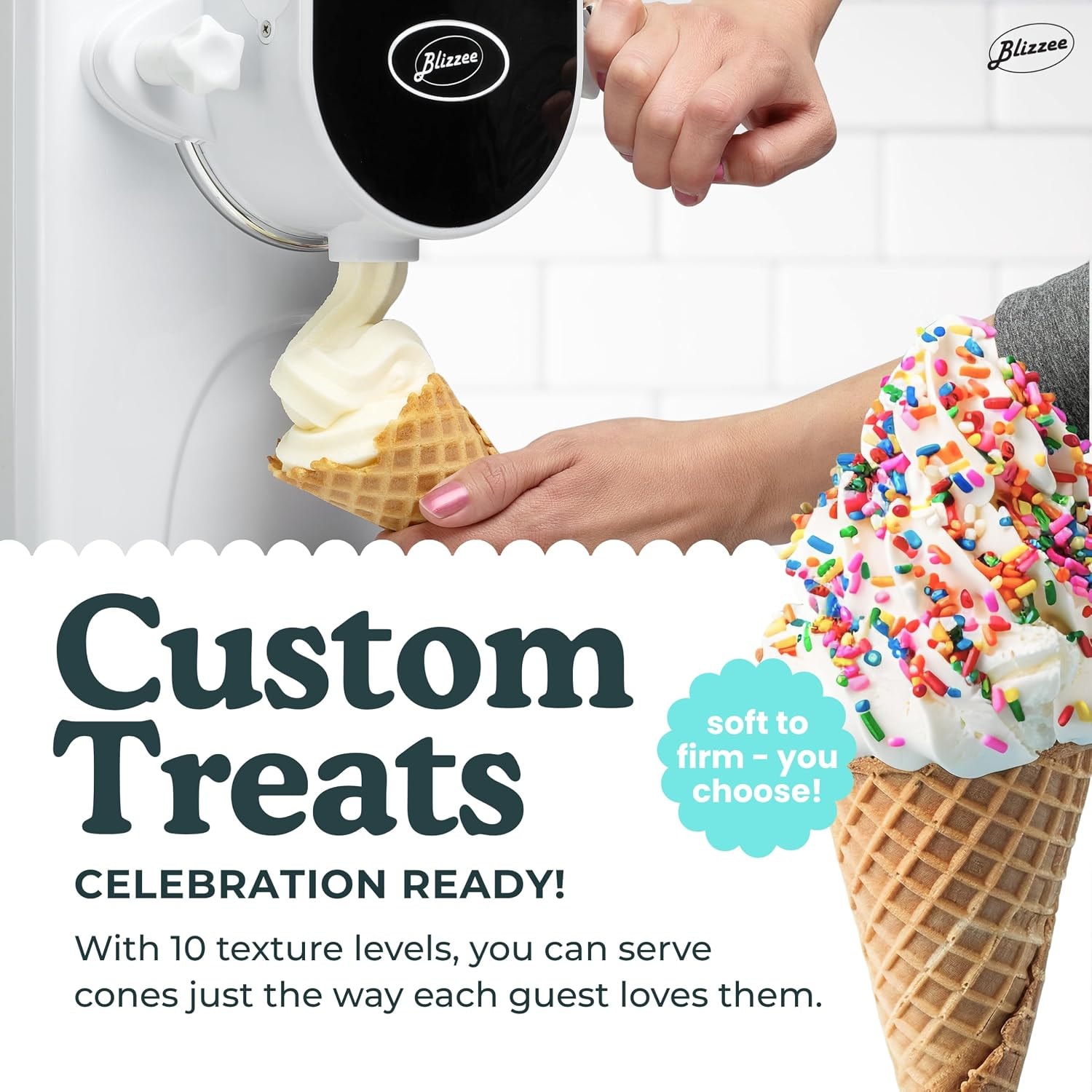 Soft Serve Ice Cream Machine 1.25Qt – 1.25 quarts – White – Ice Cream Machines