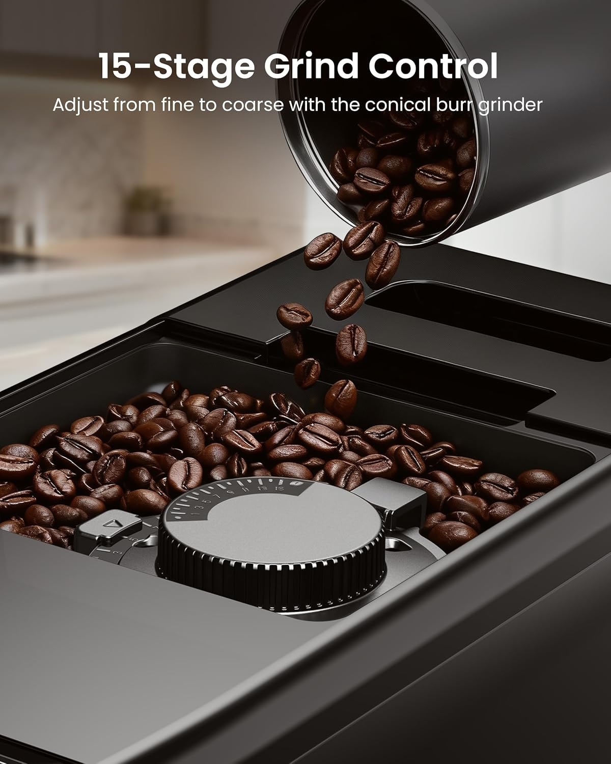 Thyme & Table Fully Automatic Espresso Machine – 1.5 liters – Black – Super-Automatic Espresso Machines
