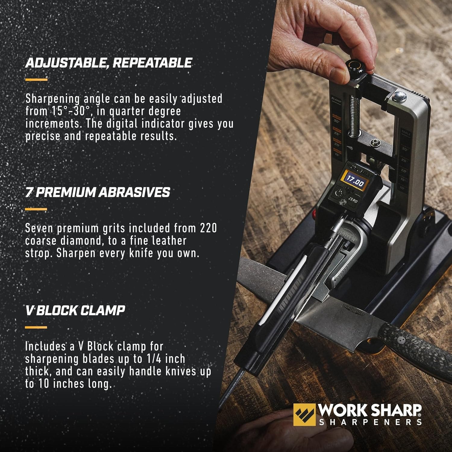 Work Sharp Professional Precision Adjust Knife Sharpener – Black – Knife Sharpeners